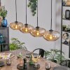 Mertola hanging light, pendant light Amber, 4-light sources