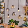 Apedo hanging light, globe light, pendant light Amber, clear, Smoke-coloured, 6-light sources