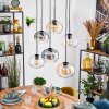 Apedo hanging light, globe light, pendant light Amber, clear, Smoke-coloured, 6-light sources