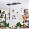 Apedo hanging light, globe light, pendant light Amber, clear, Smoke-coloured, 6-light sources
