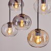 Apedo hanging light, globe light, pendant light Amber, clear, Smoke-coloured, 6-light sources