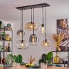 Apedo hanging light, globe light, pendant light Amber, clear, Smoke-coloured, 6-light sources
