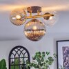 Chehalis ceiling light, globe light gold, black, 3-light sources