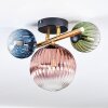 Chehalis ceiling light, globe light gold, black, 3-light sources
