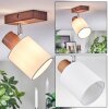 Fallhagen ceiling light, ceiling spotlight chrome, Dark wood, 1-light source