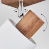Fallhagen ceiling light, ceiling spotlight chrome, Dark wood, 1-light source