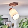 Fallhagen ceiling light, ceiling spotlight chrome, Dark wood, 1-light source