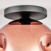 Ripoll ceiling light, globe light clear, coppery, 1-light source