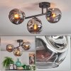Ripoll ceiling light, globe light Smoke-coloured, 3-light sources