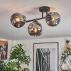 Ripoll ceiling light, globe light Smoke-coloured, 3-light sources