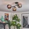 Ripoll ceiling light, globe light Smoke-coloured, 3-light sources