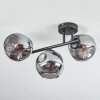 Ripoll ceiling light, globe light Smoke-coloured, 3-light sources