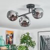 Ripoll ceiling light, globe light Smoke-coloured, 3-light sources