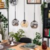 Ripoll hanging light, globe light, pendant light Ecru, black, 3-light sources