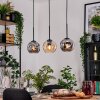 Ripoll hanging light, globe light, pendant light Ecru, black, 3-light sources