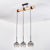 Koyoto hanging light, globe light, pendant light Ecru, black, 3-light sources