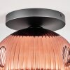 Ripoll ceiling light, globe light clear, coppery, 1-light source