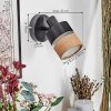 Fallhagen wall light, wall spotlight black, 1-light source