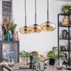 Mertola hanging light, pendant light Amber, 3-light sources