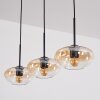 Mertola hanging light, pendant light Amber, clear, 3-light sources