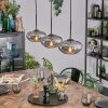 Mertola hanging light, pendant light Smoke-coloured, 3-light sources