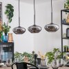 Mertola hanging light, pendant light Smoke-coloured, 3-light sources