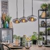 Mertola hanging light, pendant light Smoke-coloured, 3-light sources