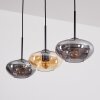 Mertola hanging light, pendant light Amber, Smoke-coloured, 3-light sources