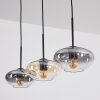 Mertola hanging light, pendant light Amber, clear, Smoke-coloured, 3-light sources