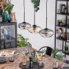 Mertola hanging light, pendant light Amber, clear, Smoke-coloured, 3-light sources
