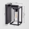 Portalis outdoor wall light, wall light black, 1-light source