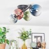 Chehalis ceiling light, globe light blue, green, clear, coppery, 4-light sources