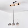 Ripoll hanging light, globe light, pendant light Ecru, black, 3-light sources
