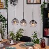 Ripoll hanging light, globe light, pendant light Ecru, black, 3-light sources