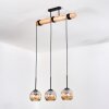 Ripoll hanging light, globe light, pendant light Ecru, black, 3-light sources