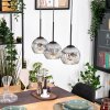 Ripoll hanging light, globe light, pendant light Ecru, black, 3-light sources