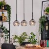 Ripoll hanging light, globe light, pendant light Ecru, black, 3-light sources