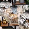Ripoll hanging light, globe light, pendant light Ecru, black, 3-light sources