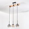 Ripoll hanging light, globe light, pendant light Ecru, black, 3-light sources