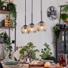 Ripoll hanging light, globe light, pendant light Ecru, black, 3-light sources