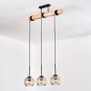 Ripoll hanging light, globe light, pendant light Ecru, black, 3-light sources