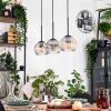 Ripoll hanging light, globe light, pendant light Ecru, black, 3-light sources