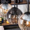 Koyoto hanging light, globe light, pendant light Ecru, black, 3-light sources