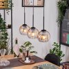 Koyoto hanging light, globe light, pendant light Ecru, black, 3-light sources