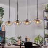 Mertola hanging light, pendant light Amber, clear, 4-light sources