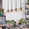 Mertola hanging light, pendant light Amber, clear, 4-light sources
