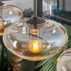 Mertola hanging light, pendant light Amber, clear, 4-light sources