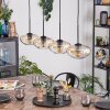 Mertola hanging light, pendant light Amber, clear, 4-light sources
