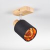Fallhagen wall light, wall spotlight chrome, Light wood, 1-light source