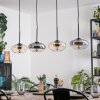 Mertola hanging light, pendant light Amber, clear, Smoke-coloured, 4-light sources